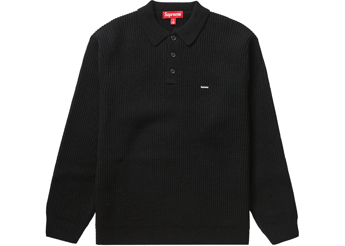 Supreme Small Box Polo Sweater Black