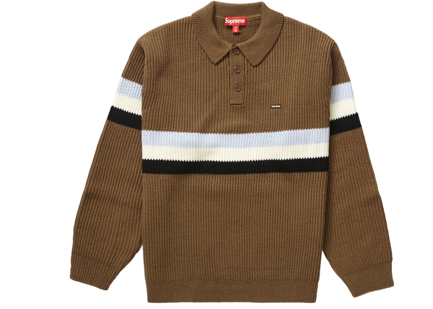 Supreme Small Box Polo Sweater Dark Brown