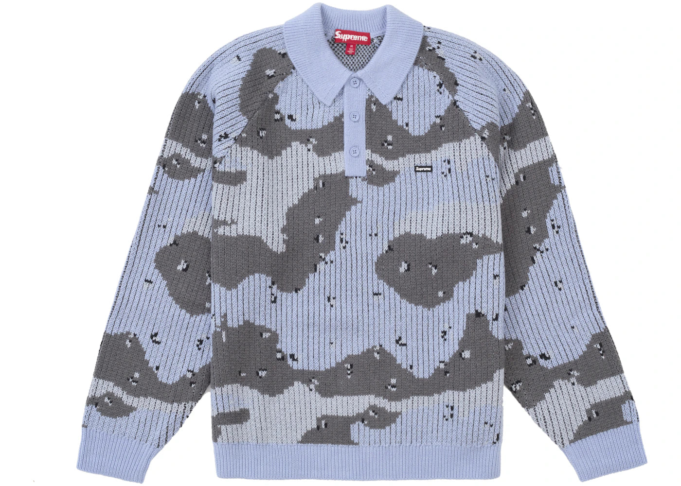 Supreme Small Box Polo Sweater (FW24) Blue Camo