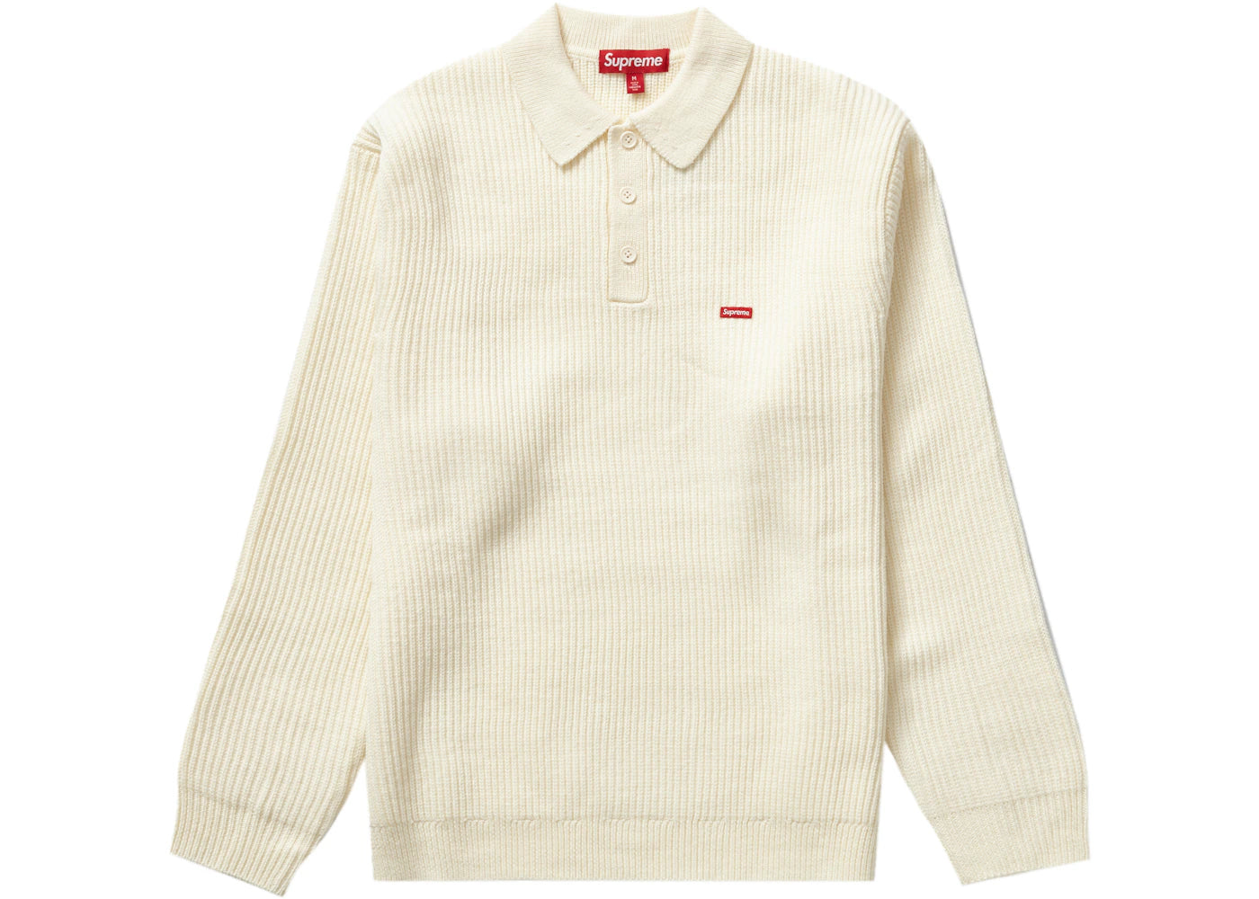 Supreme Small Box Polo Sweater Ivory