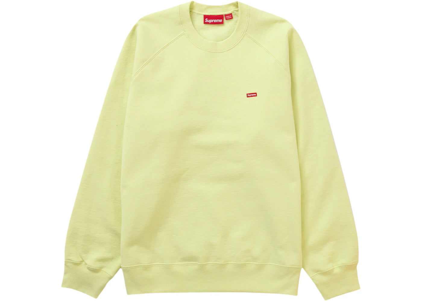 Supreme Small Box Raglan Crewneck Pale Lime