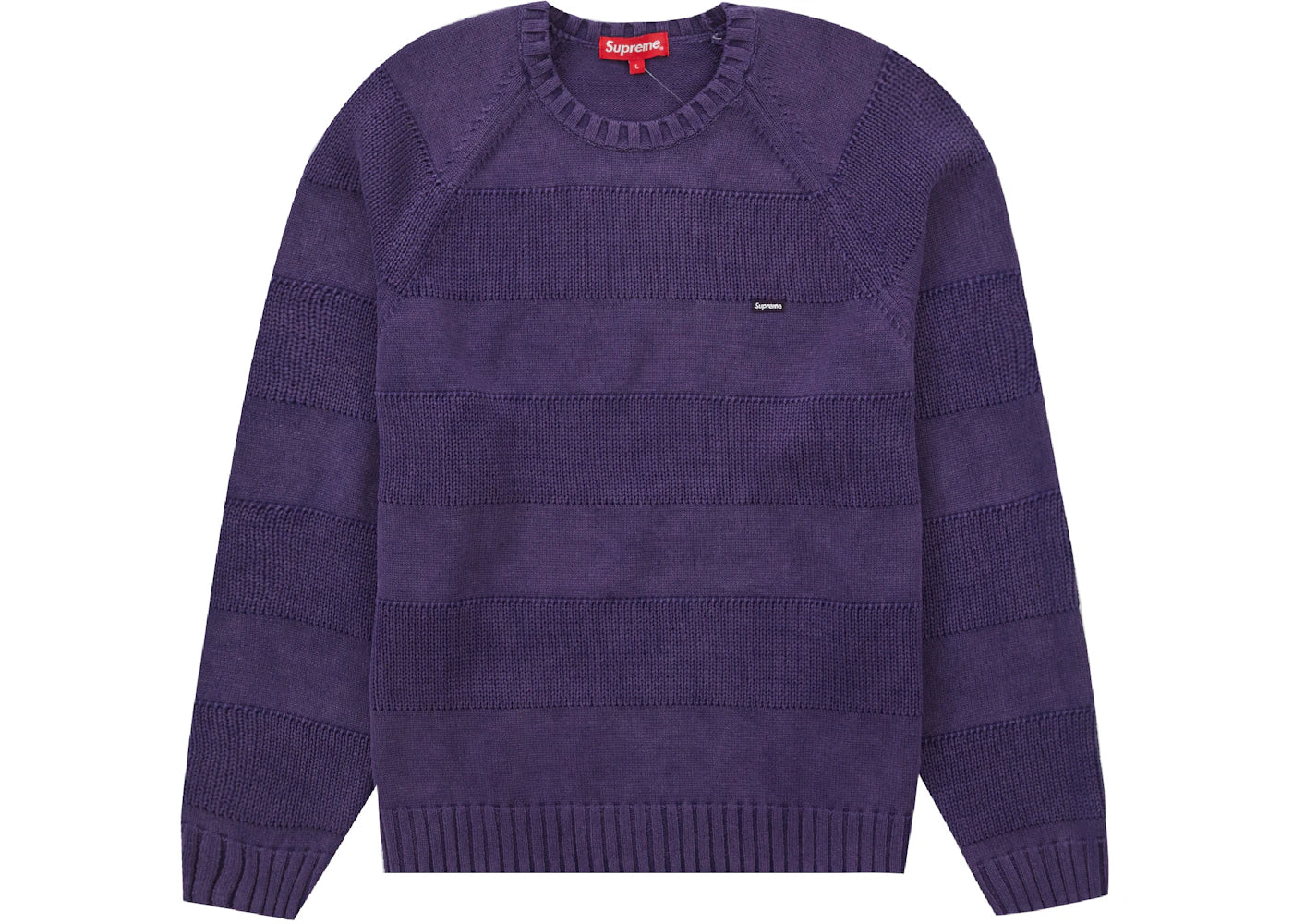 Supreme Small Box Stripe Sweater Purple