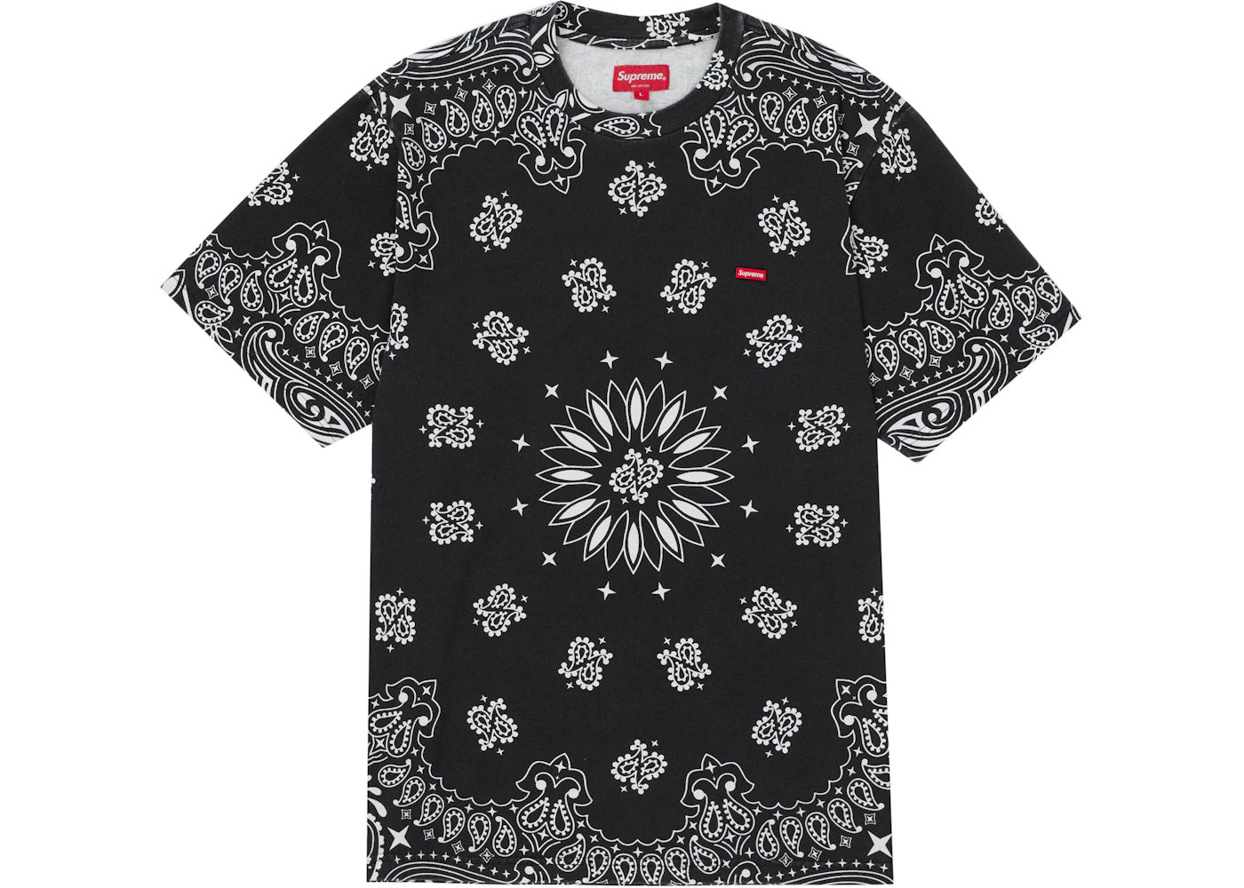 Supreme Small Box Tee Black Bandana