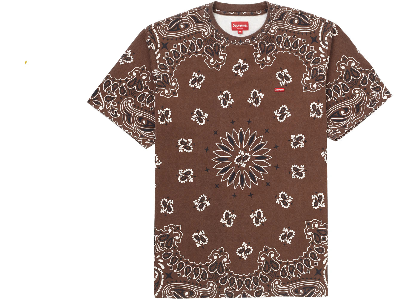 Supreme Small Box Tee Brown Bandana
