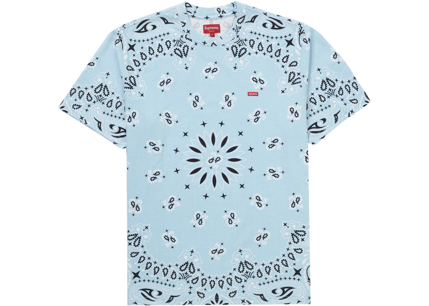 Supreme Small Box Tee Light Blue Bandana