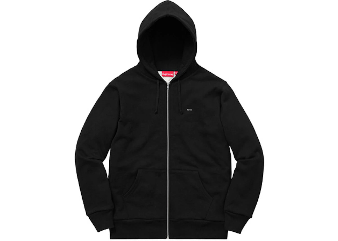 Supreme Small Box Thermal Zip Up Hoodie Black