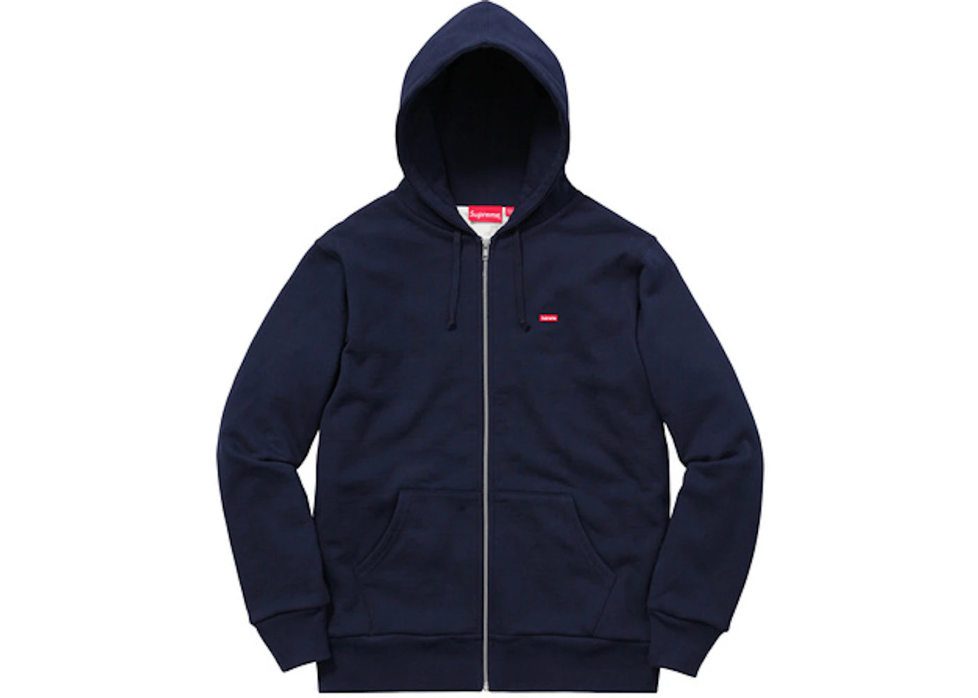 Supreme Small Box Thermal Zip Up Hoodie Navy