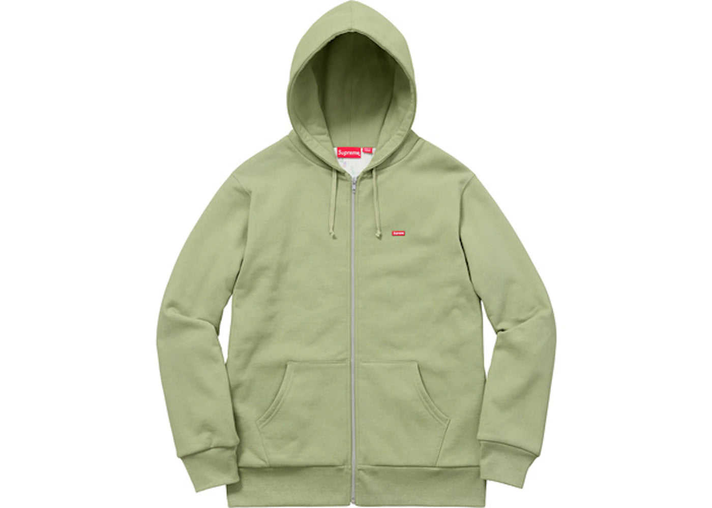 Supreme Small Box Thermal Zip Up Hoodie Sage