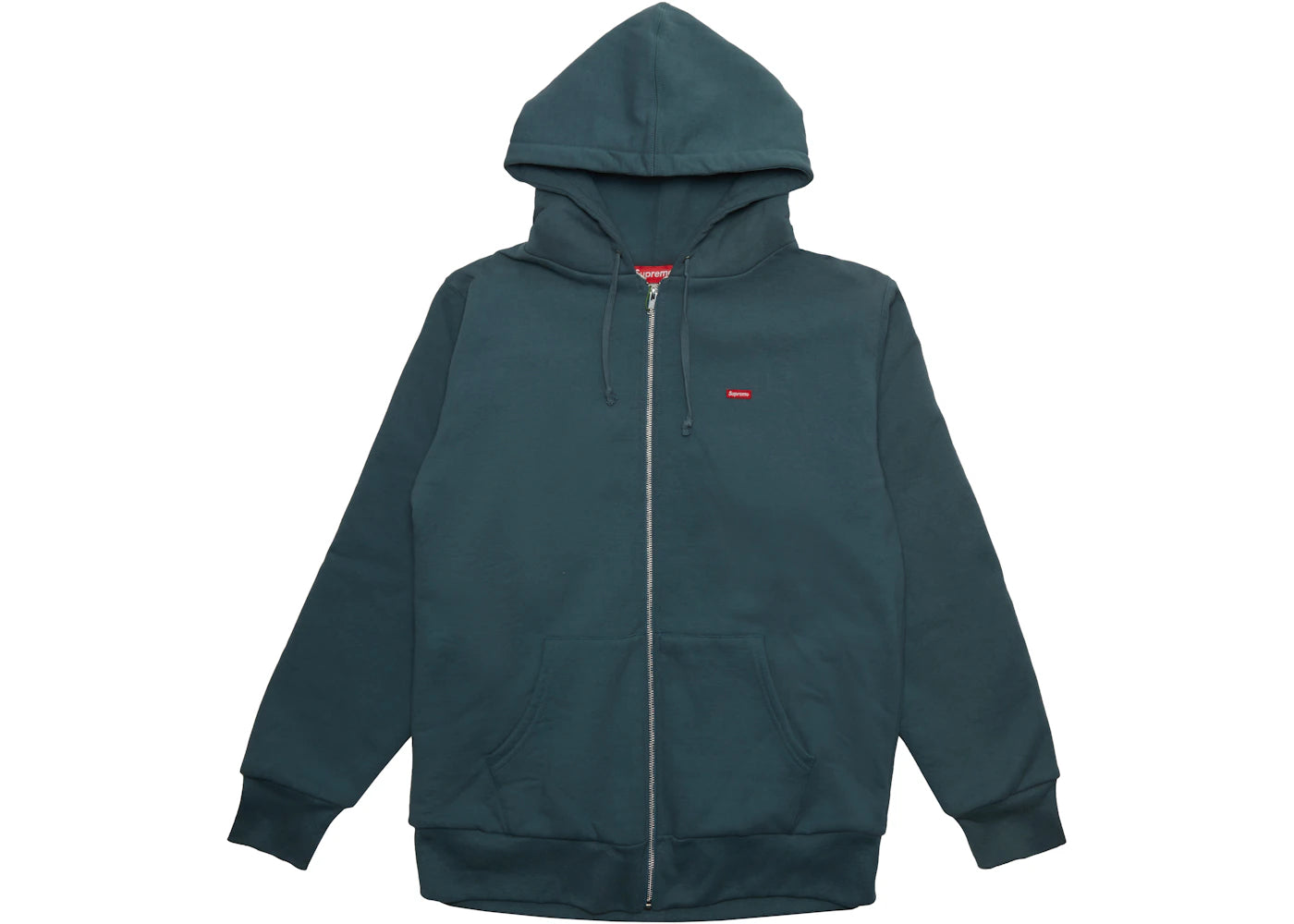 Supreme Small Box Thermal Zip Up Hoodie Slate