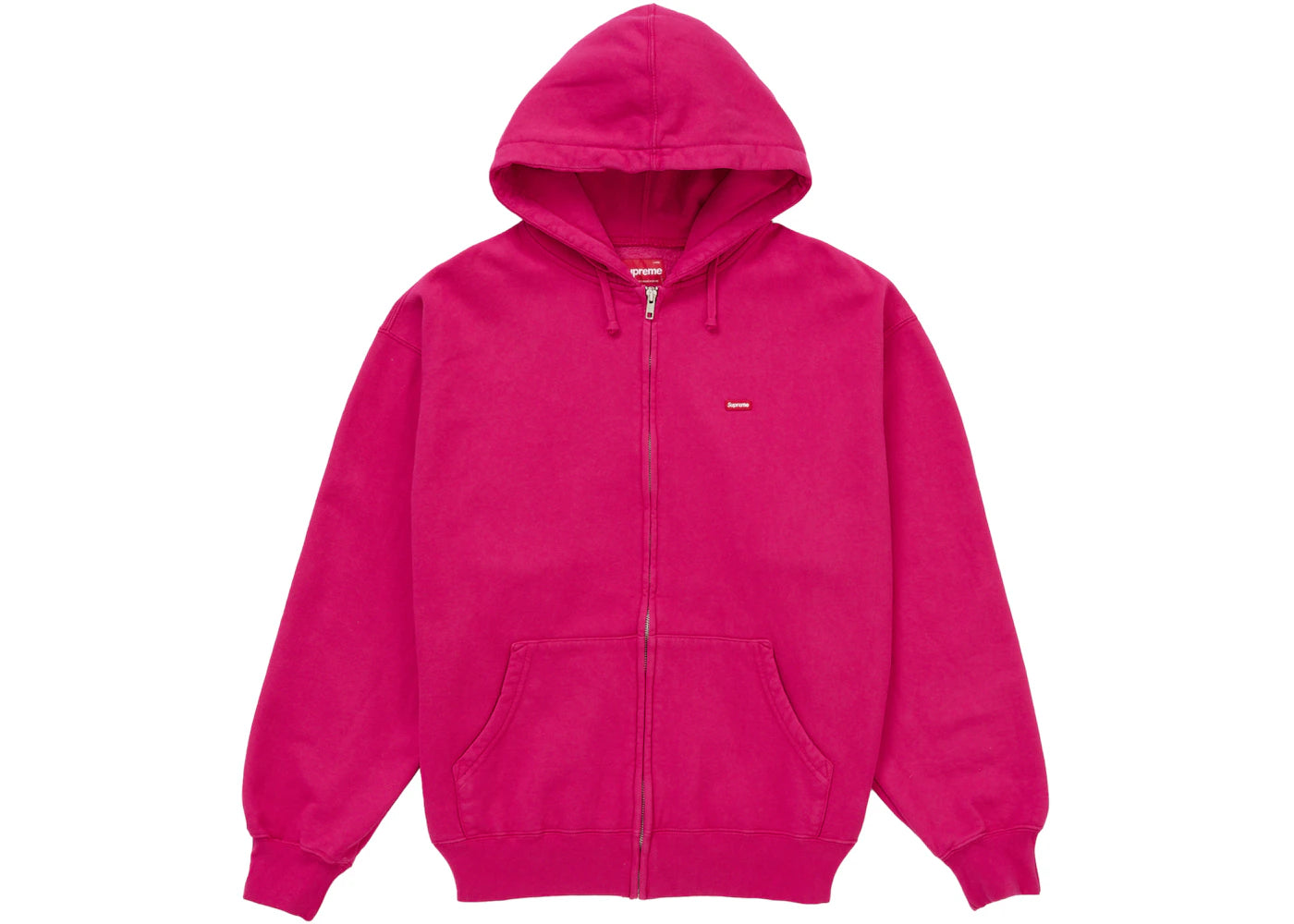Supreme Small Box Zip Up Hooded Sweatshirt (FW25) Pink