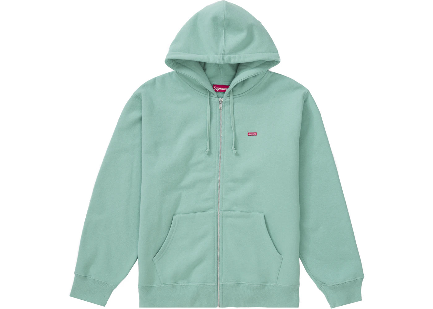 Supreme Small Box Zip Up Hooded Sweatshirt Dusty Aqua