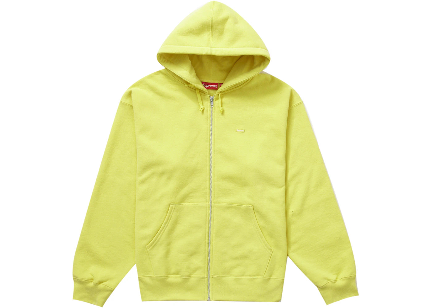 Supreme Small Box Zip Up Hooded Sweatshirt (FW23) Acid Yellow