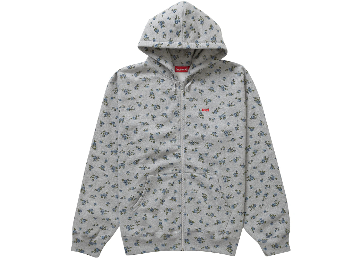Supreme Small Box Zip Up Hooded Sweatshirt (FW23) Flowers