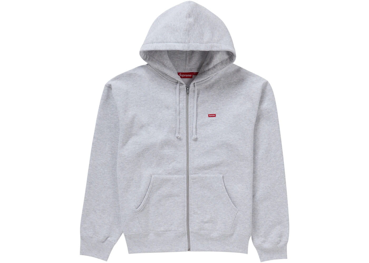 Supreme Small Box Zip Up Hooded Sweatshirt (FW24) Ash Grey