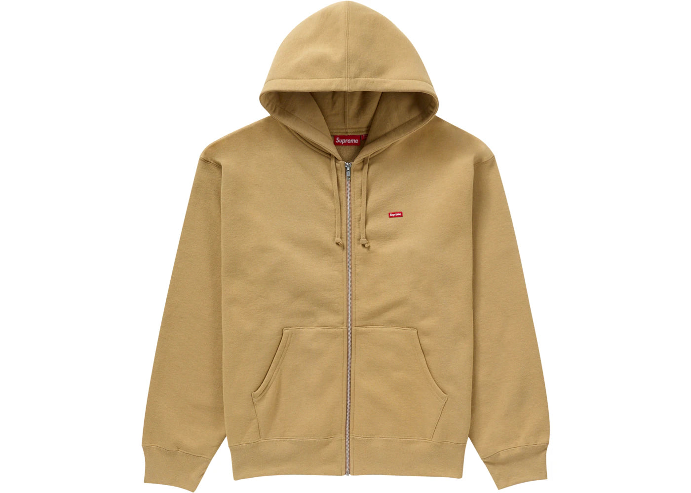 Supreme Small Box Zip Up Hooded Sweatshirt (FW24) Dark Tan