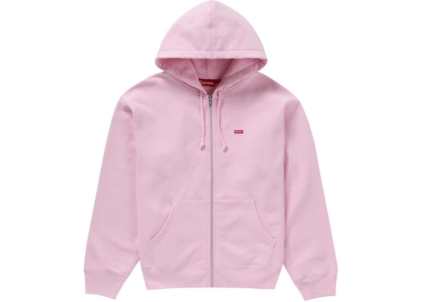 Supreme Small Box Zip Up Hooded Sweatshirt (FW24) Light Pink