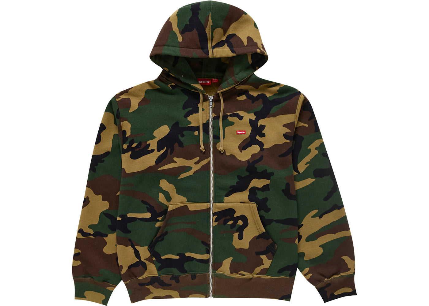 Supreme Small Box Zip Up Hooded Sweatshirt (FW24) Woodland Camo