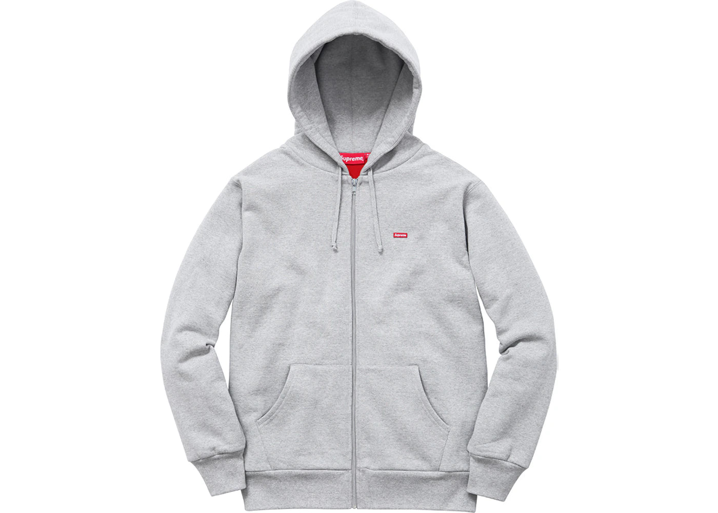 Supreme Small Box Zip Up Sweat Grey