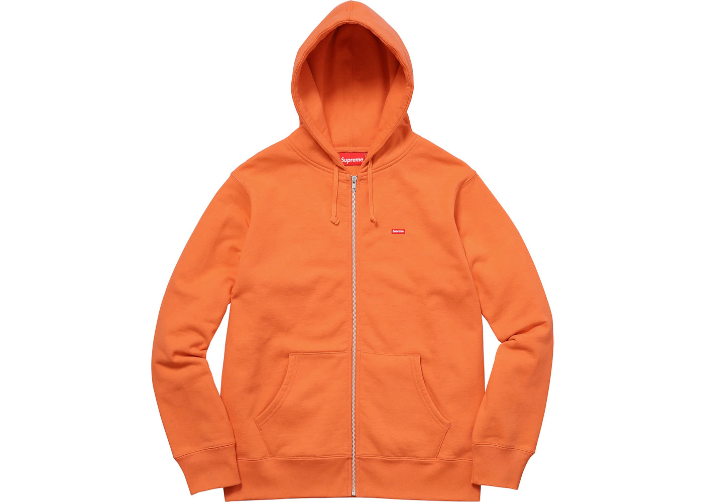 Supreme Small Box Zip Up Sweatshirt Bright Orange