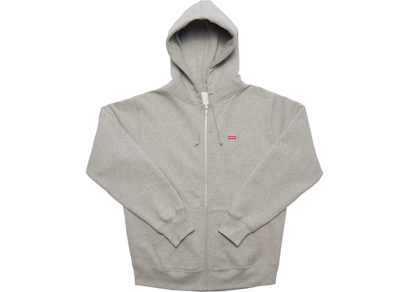 Supreme Small Box Zip Up Sweatshirt Heather Grey