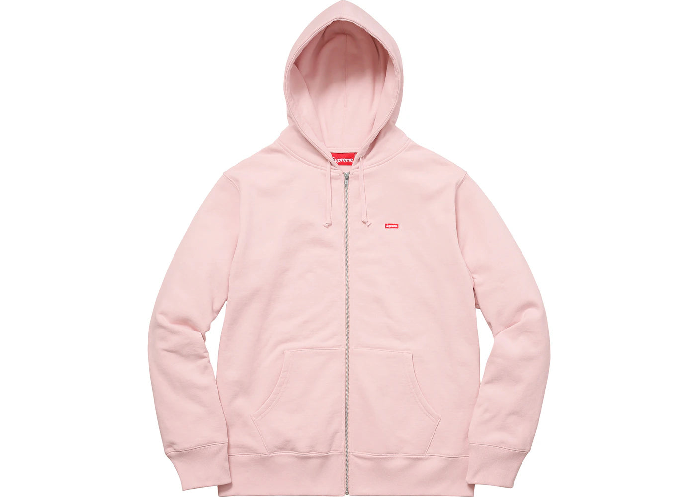 Supreme Small Box Zip Up Sweatshirt Pale Pink