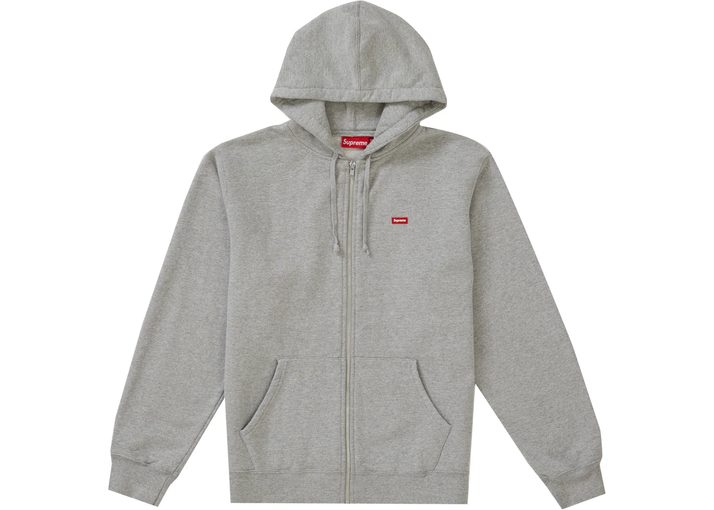 Supreme Small Box Zip Up Sweatshirt (SS19) Heather Grey