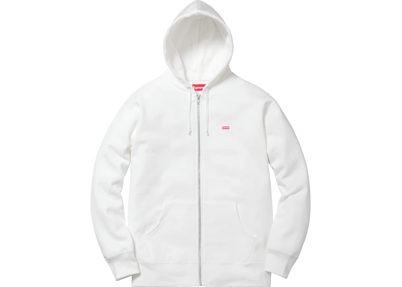 Supreme Small Box Zip Up Sweatshirt White