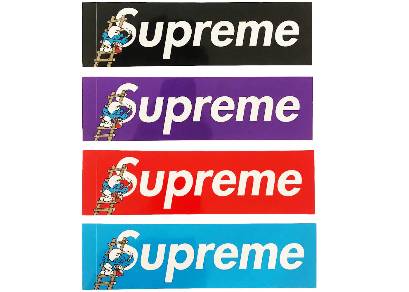 Supreme Smurfs Box Logo Sticker Set