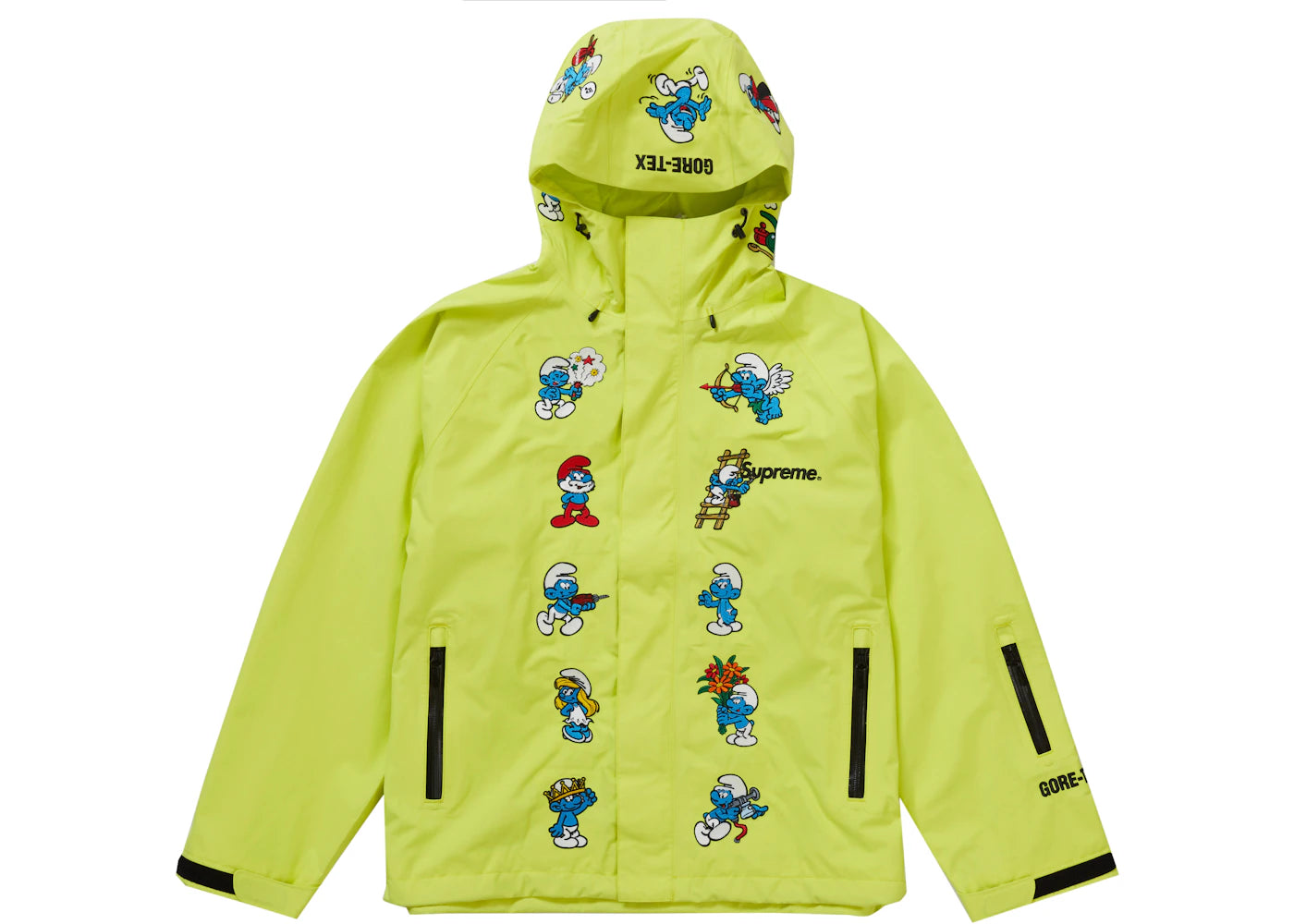 Supreme Smurfs GORE-TEX Shell Jacket Bright Yellow