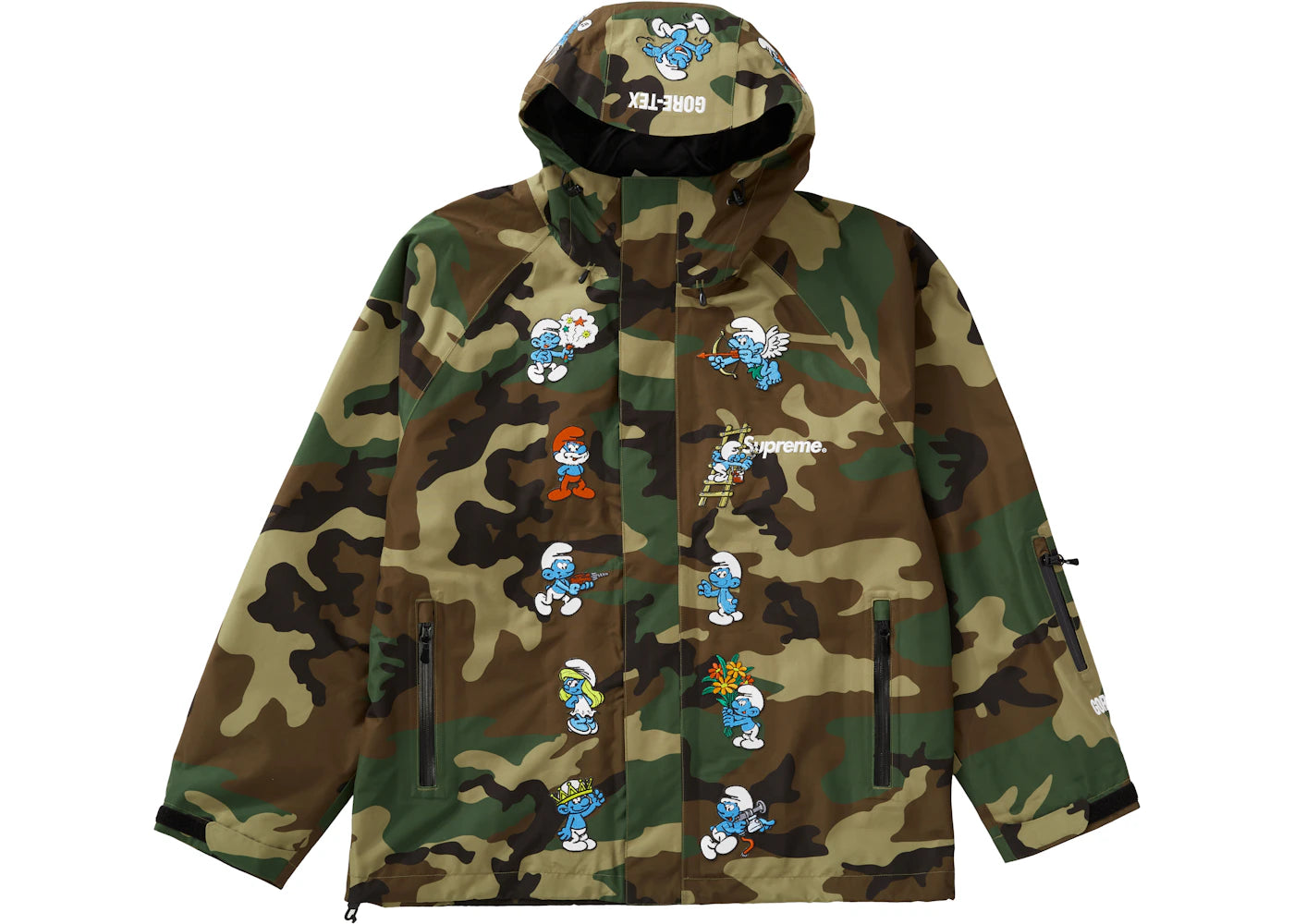 Supreme Smurfs GORE-TEX Shell Jacket Woodland Camo