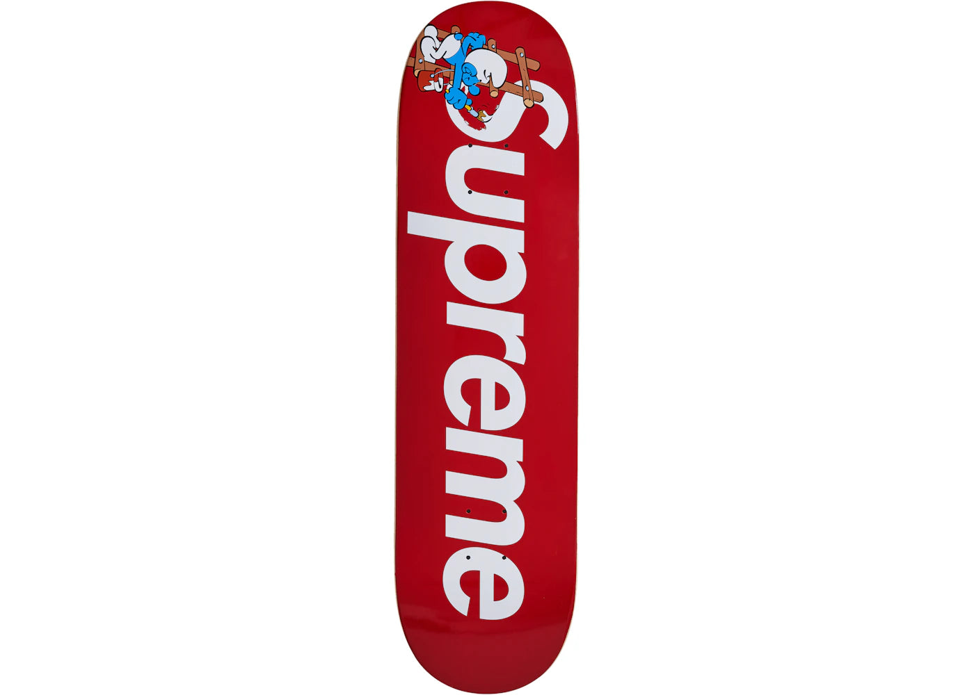 Supreme Smurfs Skateboard Red