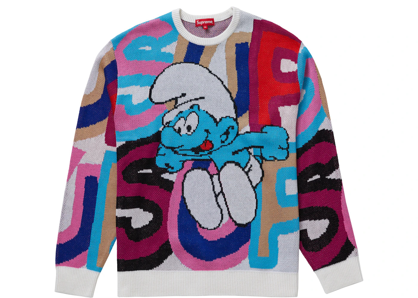 Supreme Smurfs Sweater White