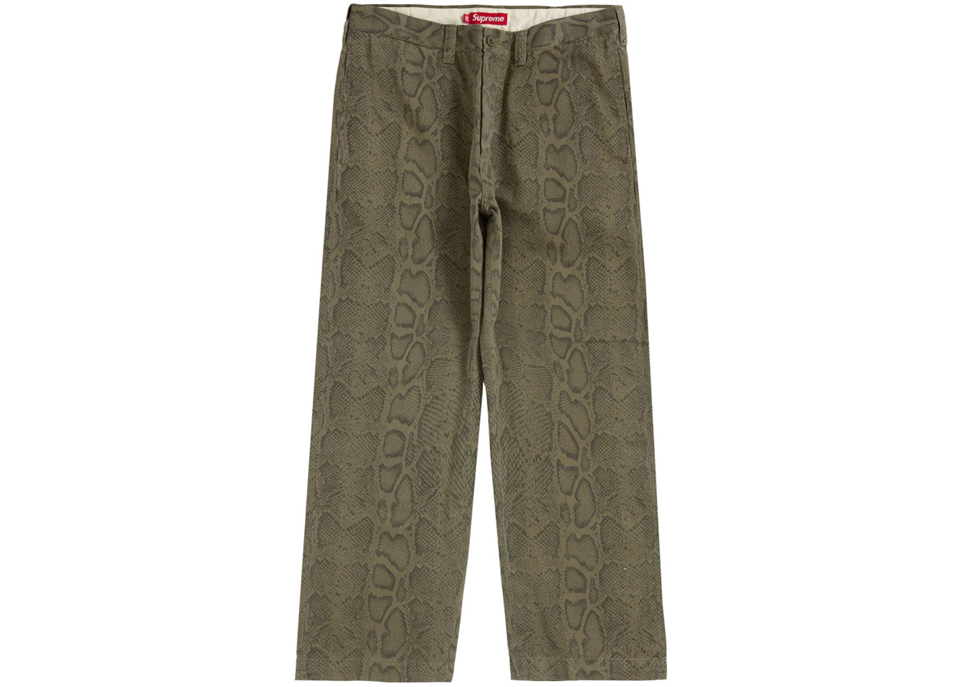 Supreme Snake Print Chino Pant Olive