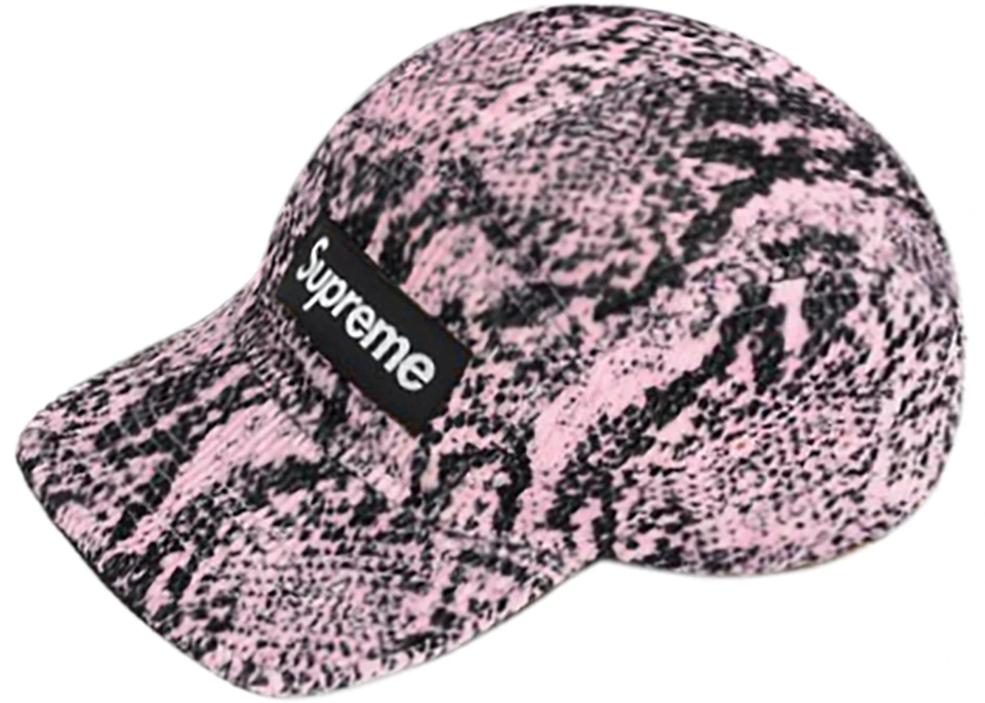 Supreme Snakeskin Corduroy Camp Cap Pink