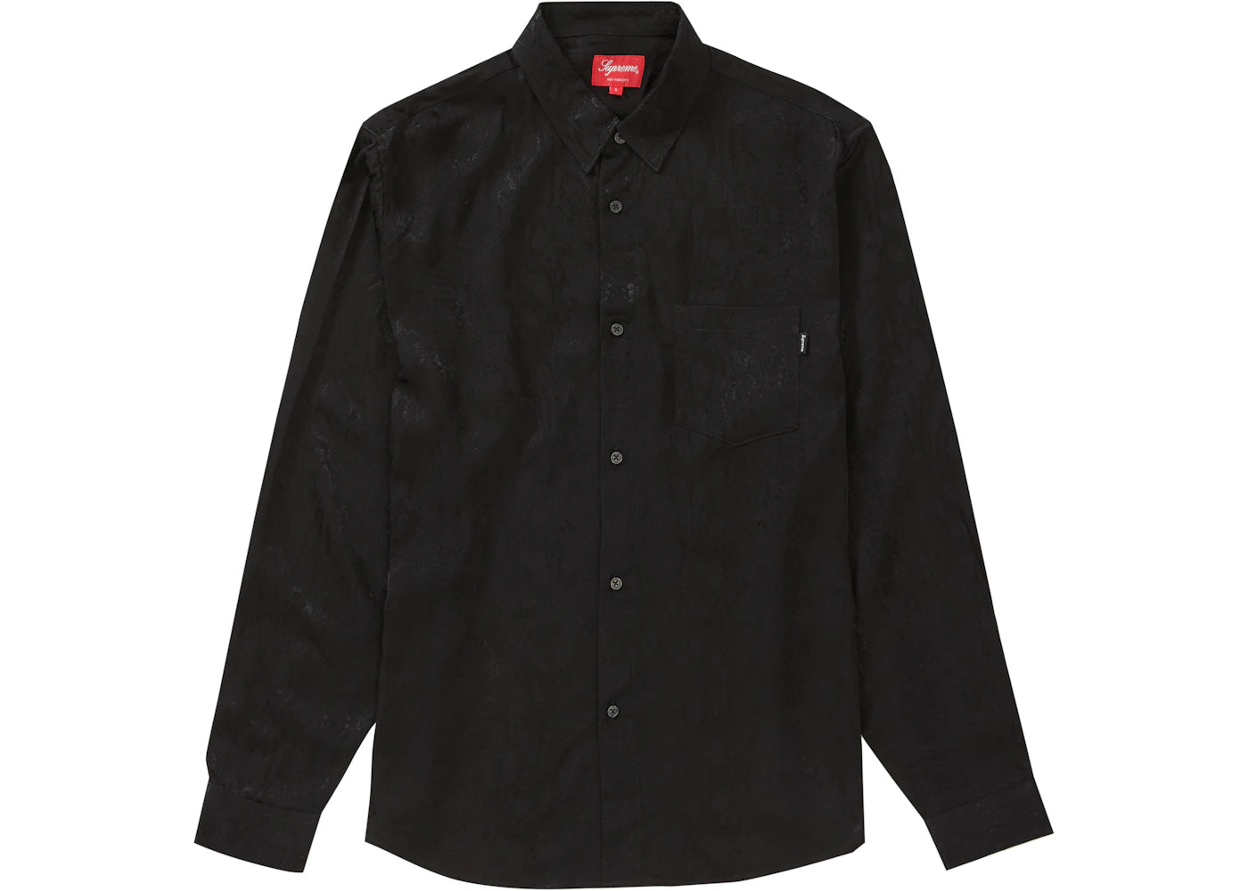 Supreme Snakeskin Jacquard Shirt Black