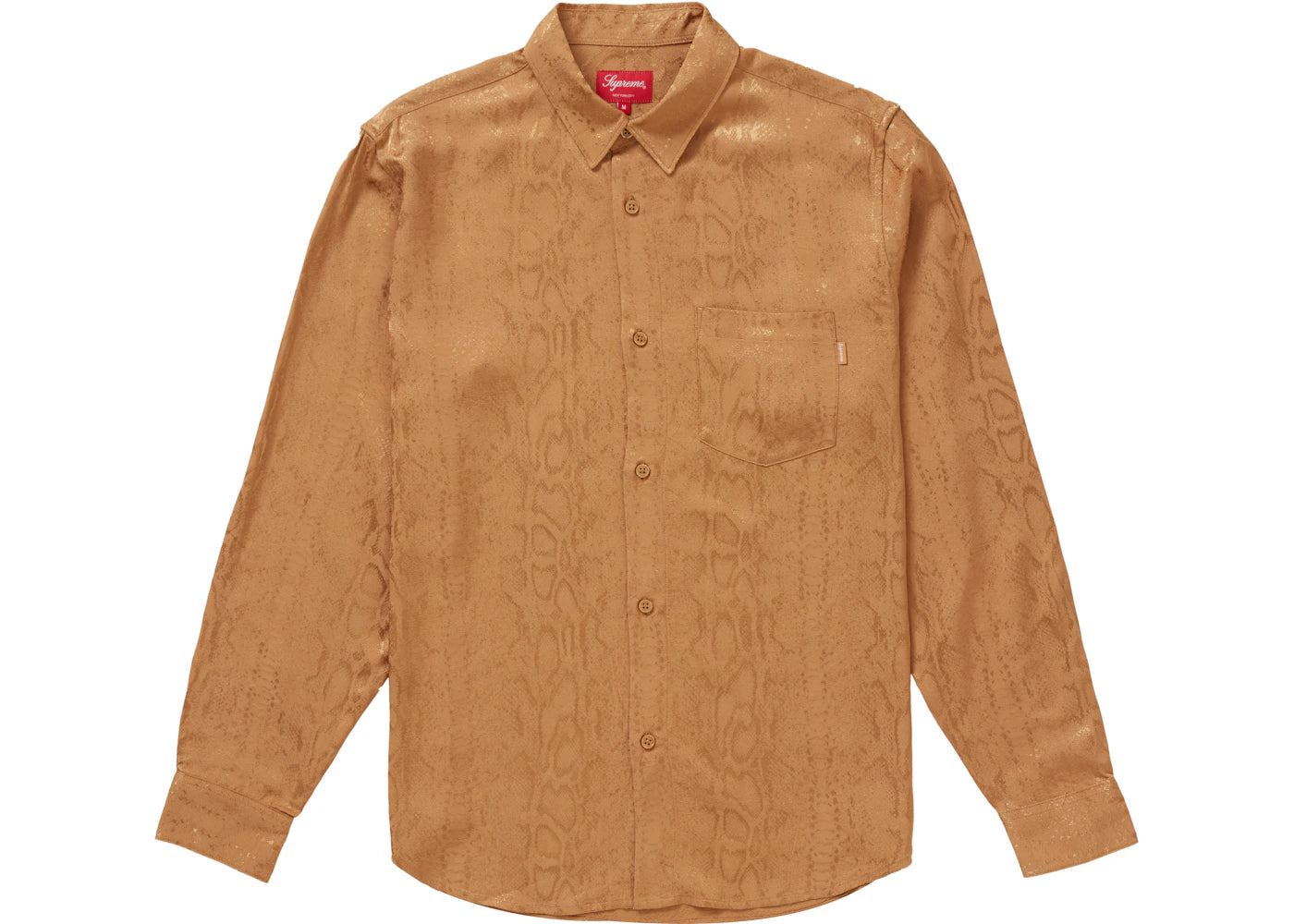 Supreme Snakeskin Jacquard Shirt Gold