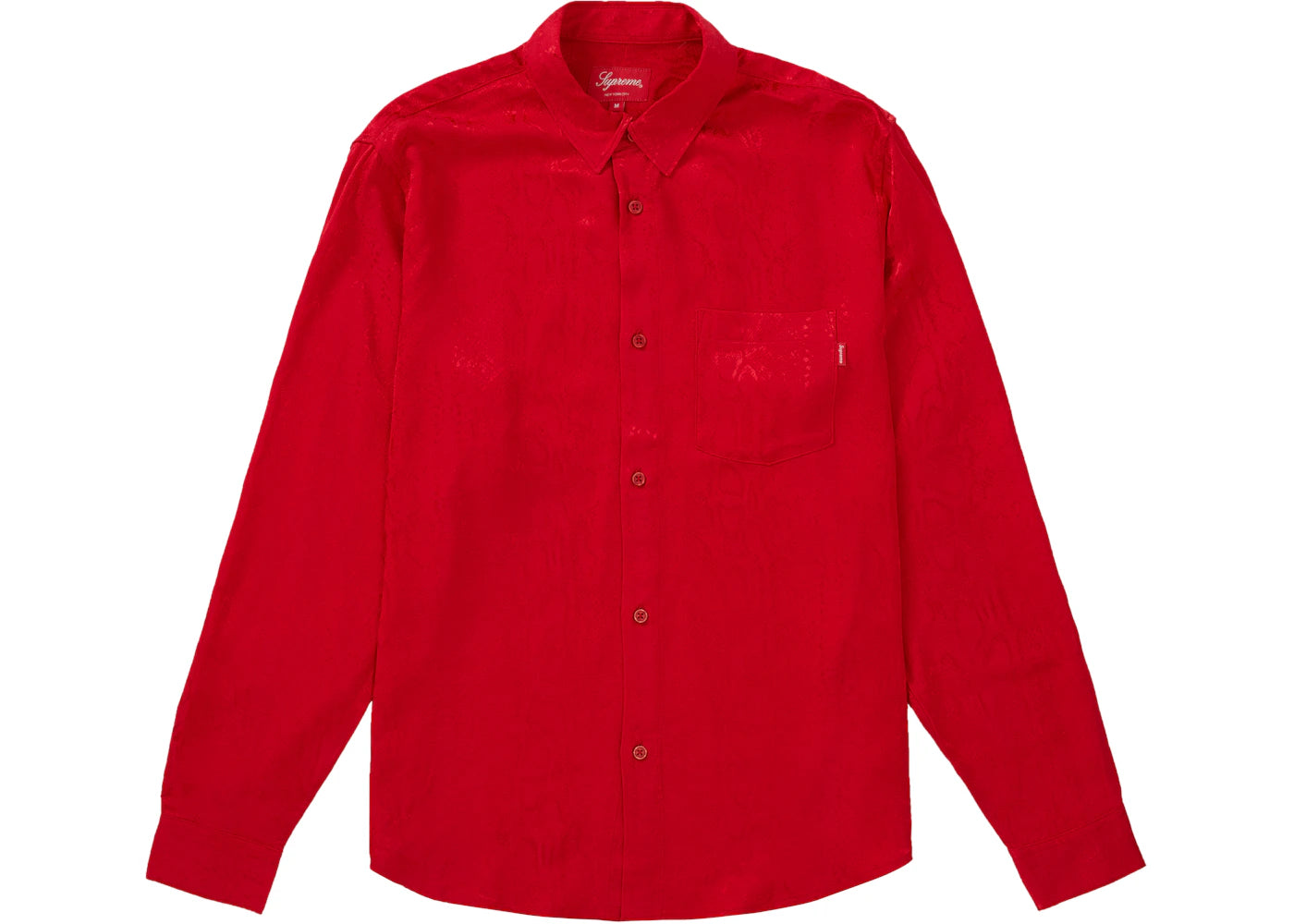 Supreme Snakeskin Jacquard Shirt Red