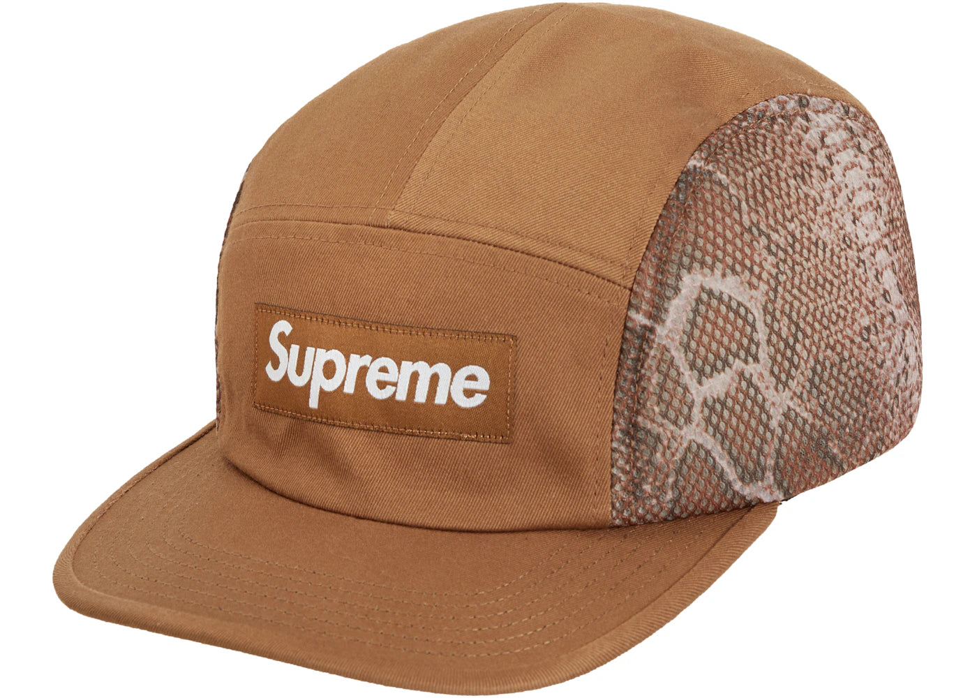 Supreme Snakeskin Mesh Camp Cap Brown