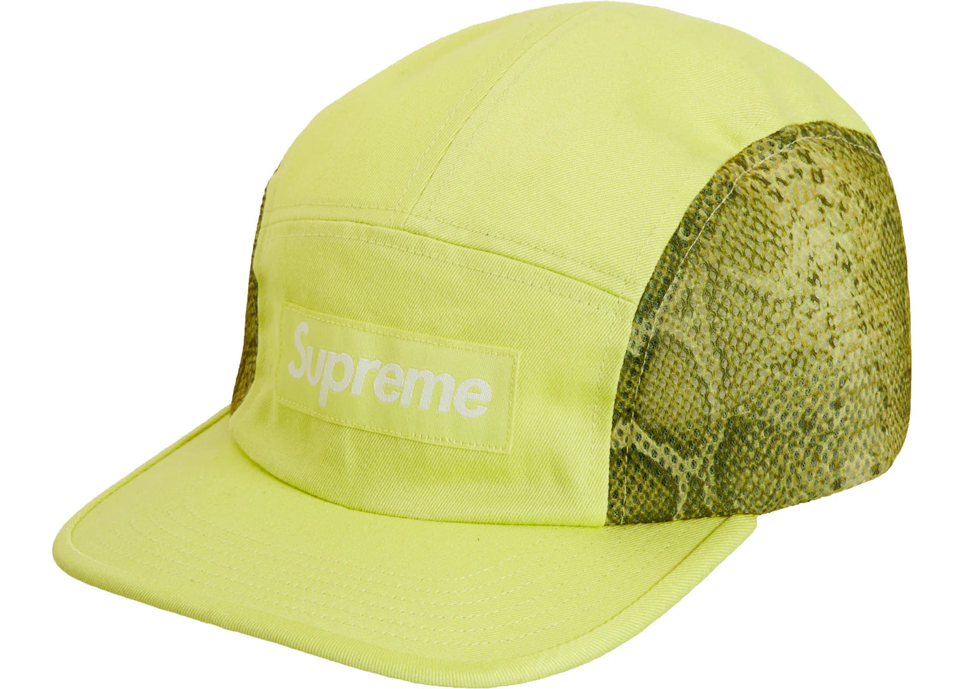 Supreme Snakeskin Mesh Camp Cap Pale Green