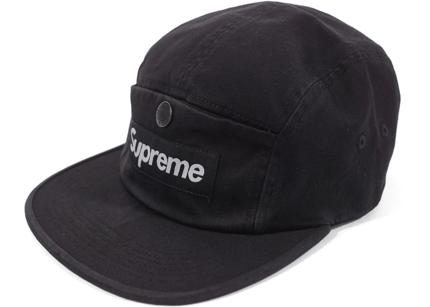 Supreme Snap Button Pocket Camp Cap Black