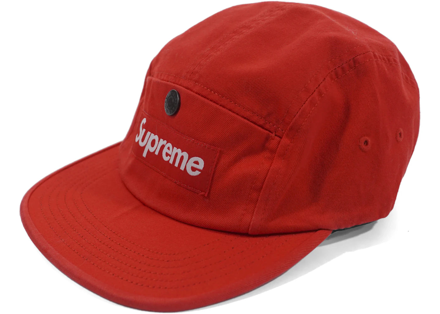 Supreme Snap Button Pocket Camp Cap Red