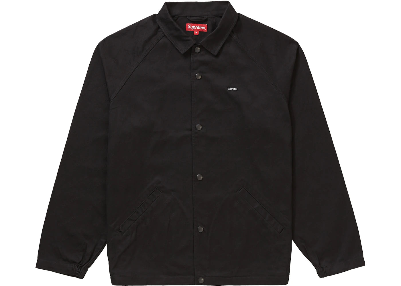 Supreme Snap Front Jacquard Logos Twill Jacket Black