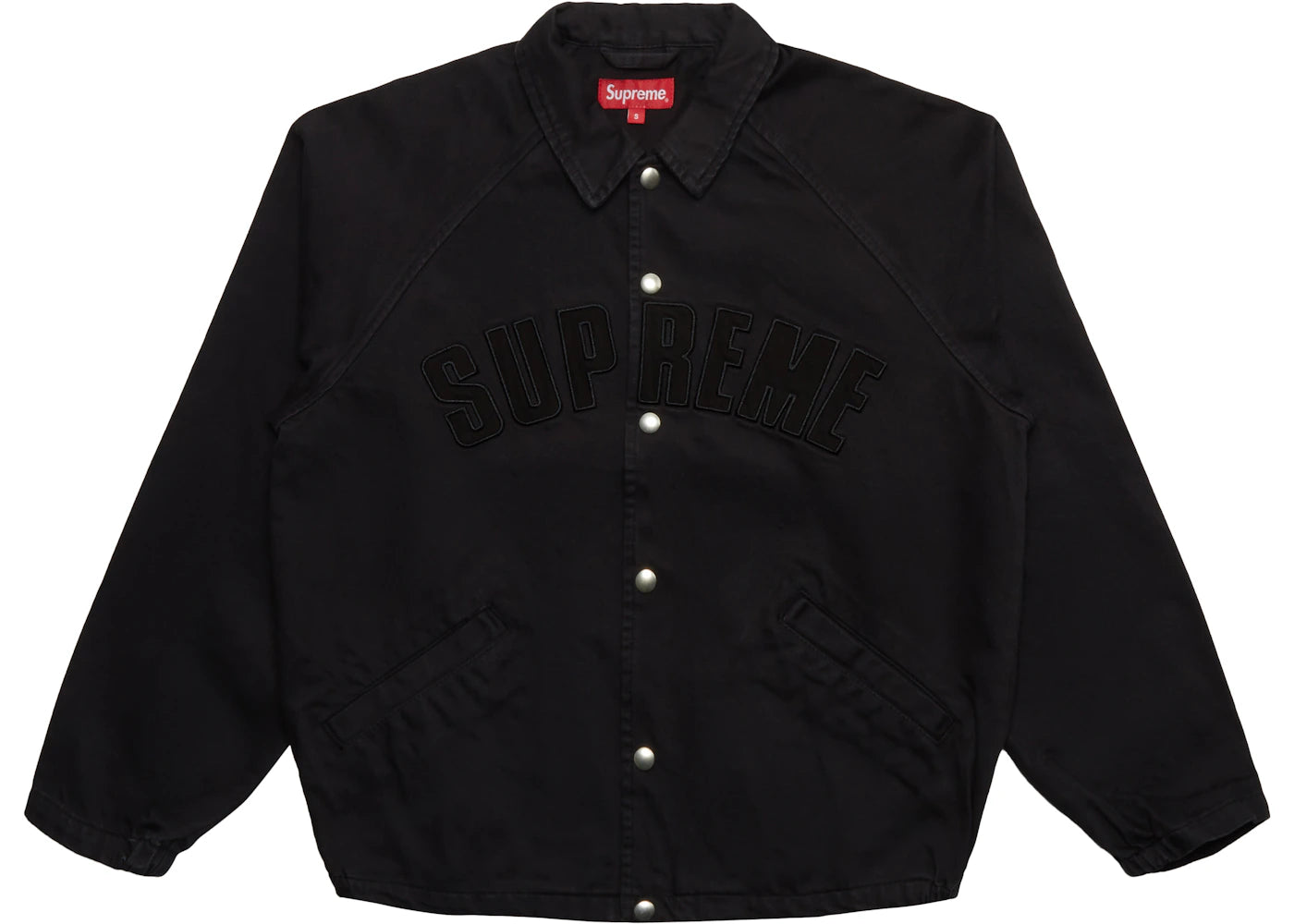 Supreme Snap Front Twill Jacket Black