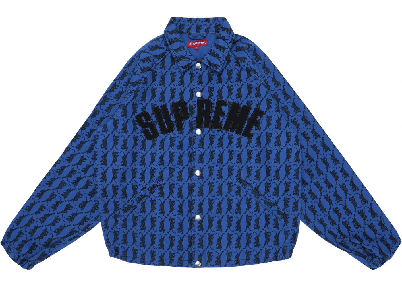 Supreme Snap Front Twill Jacket Blue