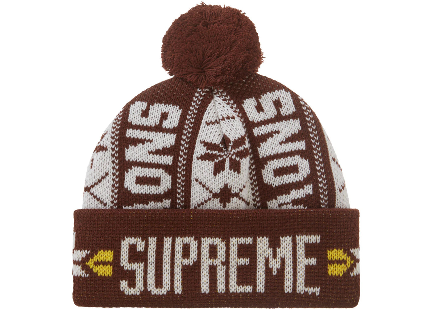 Supreme Snow Beanie Brown