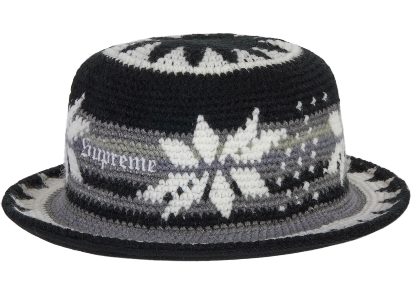 Supreme Snowflake Crochet Crusher Black