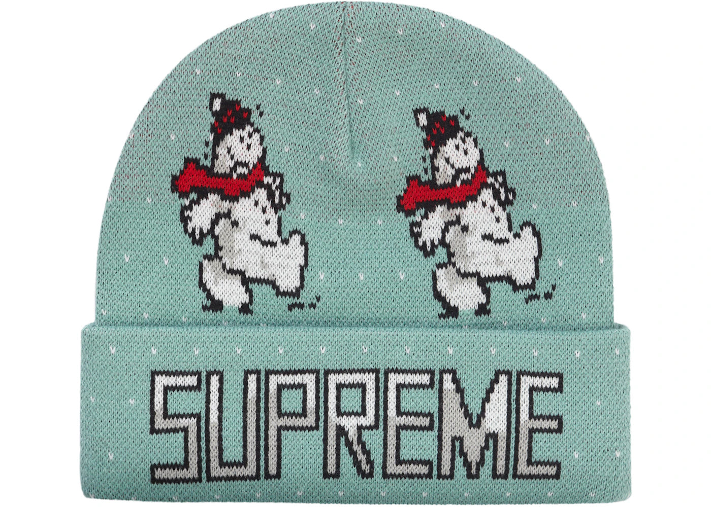 Supreme Snowman Beanie Pale Mint