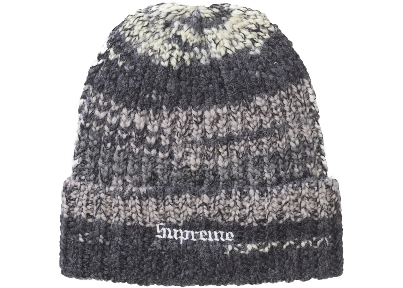 Supreme Space Dye Stripe Beanie Black