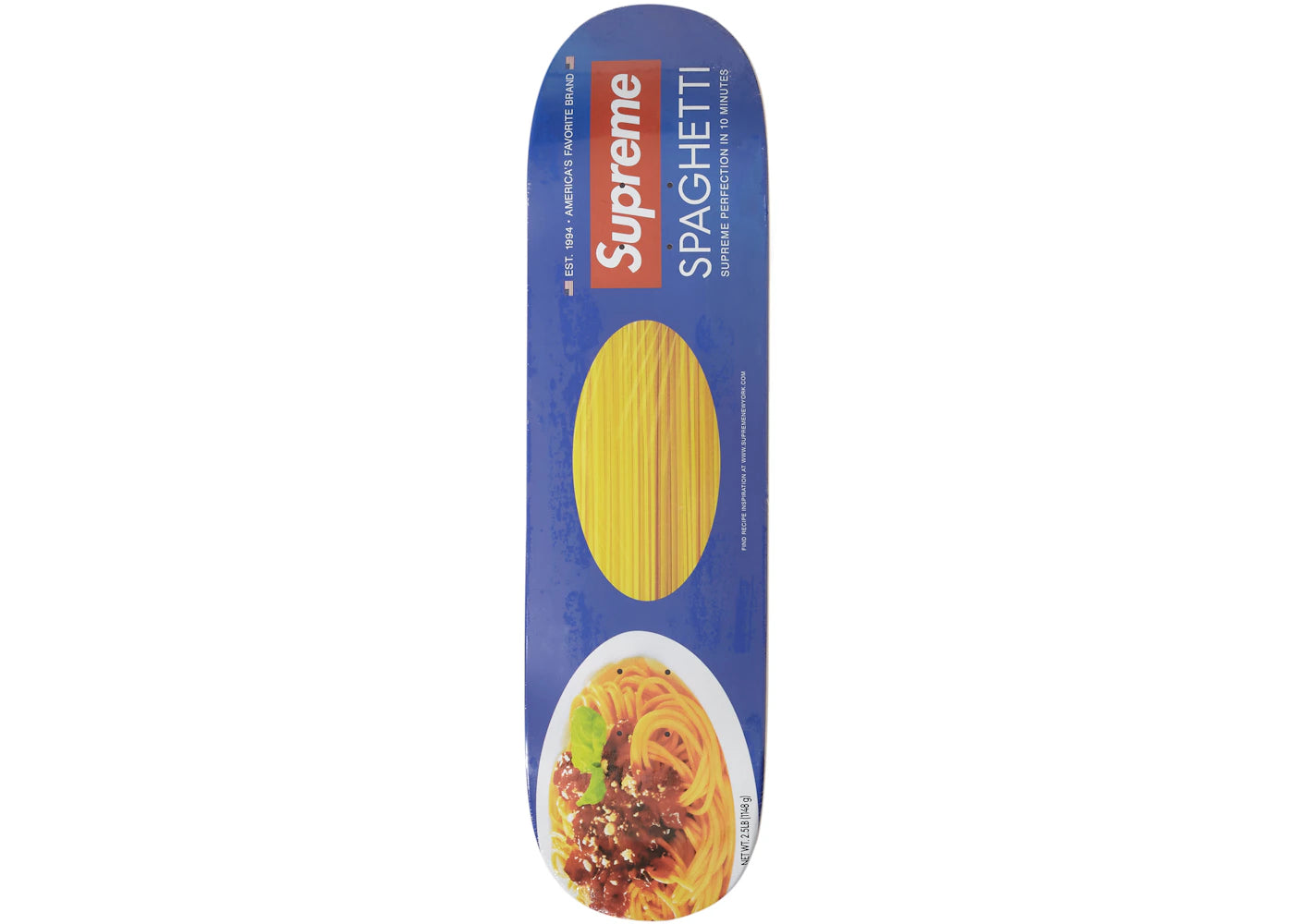 Supreme Spaghetti Skateboard Deck Blue