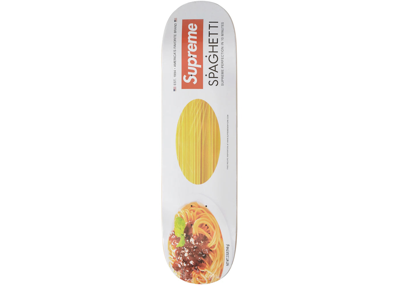 Supreme Spaghetti Skateboard Deck White